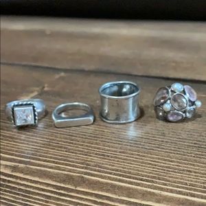 Set of 4 Silpada rings